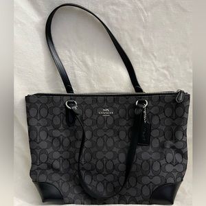 Coach Black Signature Tote